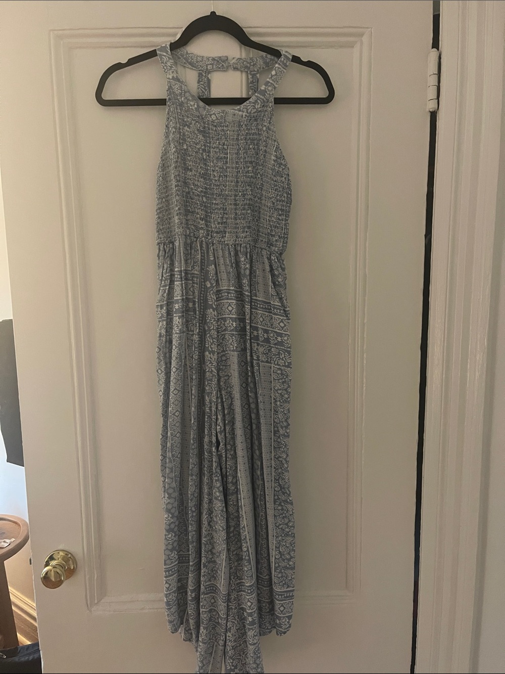 Light Blue Floral Printed Jumpsuit
